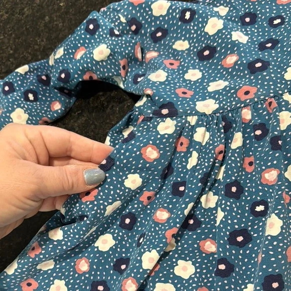 RuffleButts Floral Long Sleeve Dress 4T - Picture 5 of 7